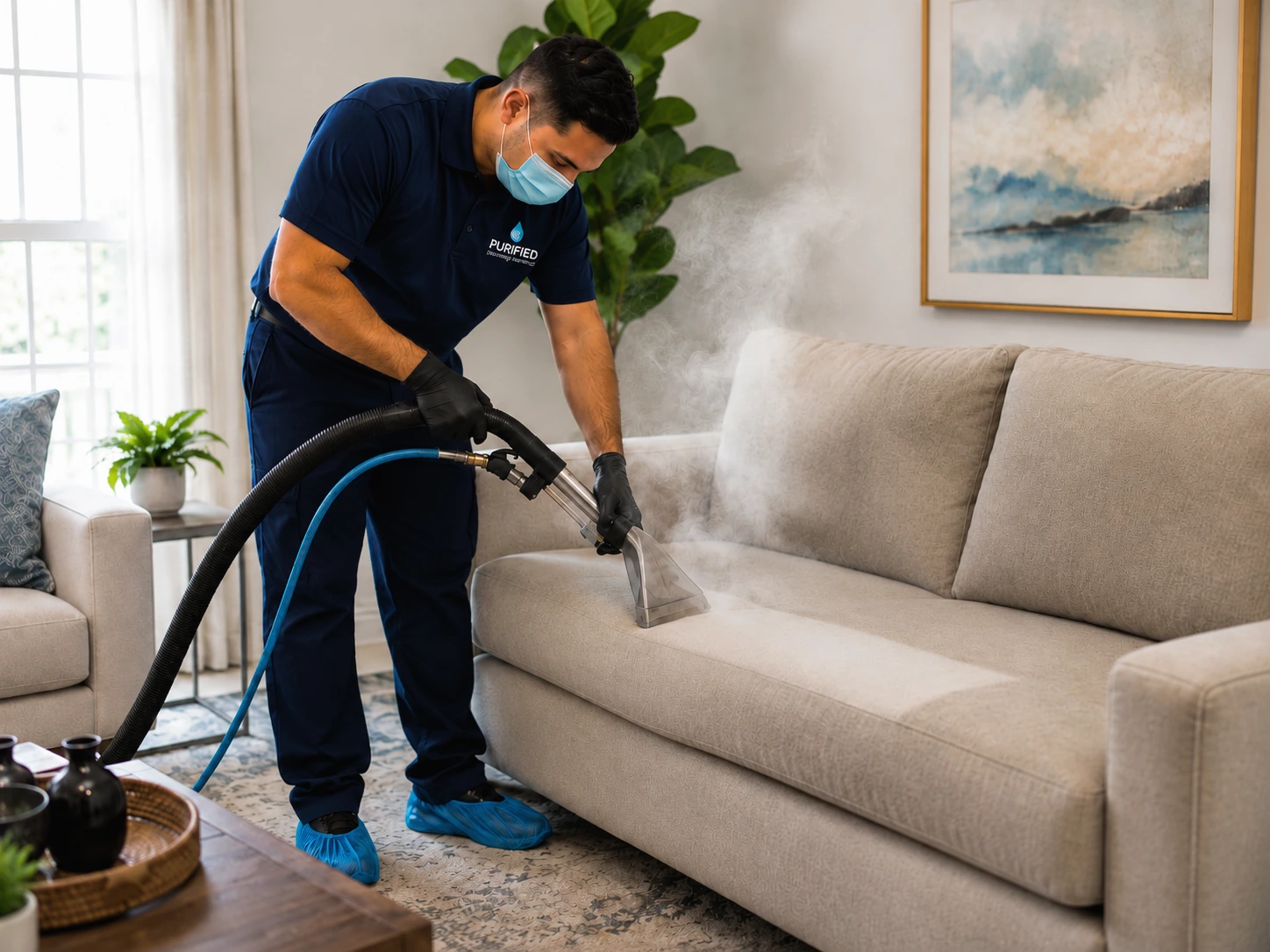 Professional upholstery cleaning in Richmond VA for a clean sofa and fabric furniture